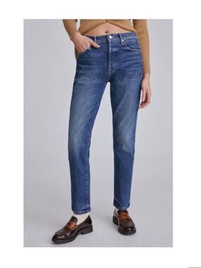 Mother The Trickster Ankle Born Straight Leg Jeans Size 27 To Be Bitten